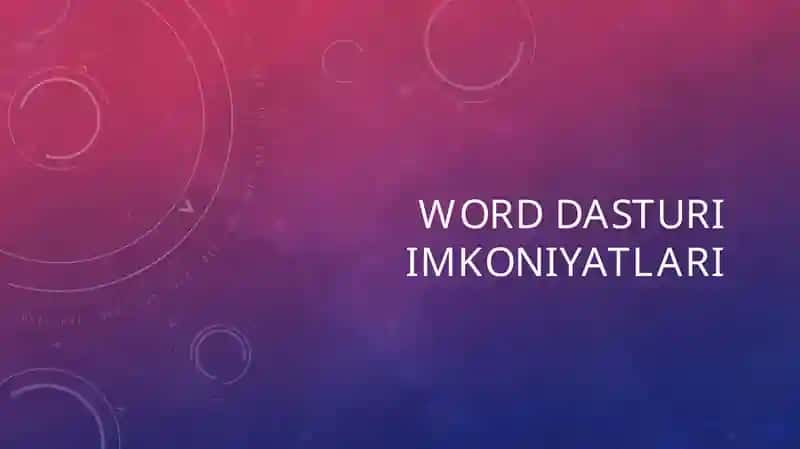 Word dasturi