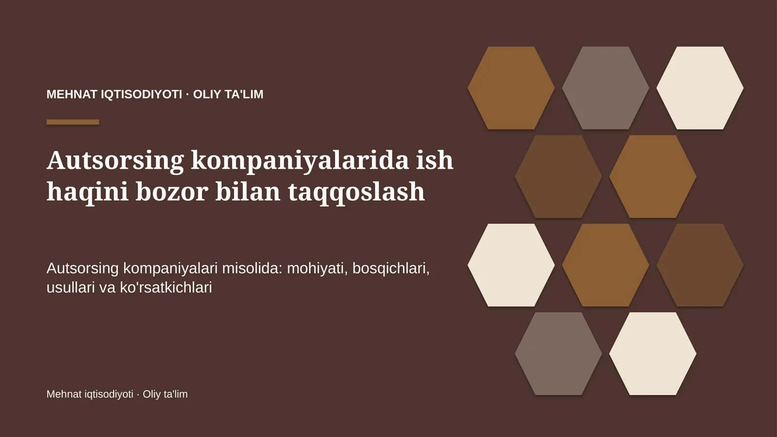 Autsorsing kompaniyalarida ish haqini bozor bilan taqqoslash 1