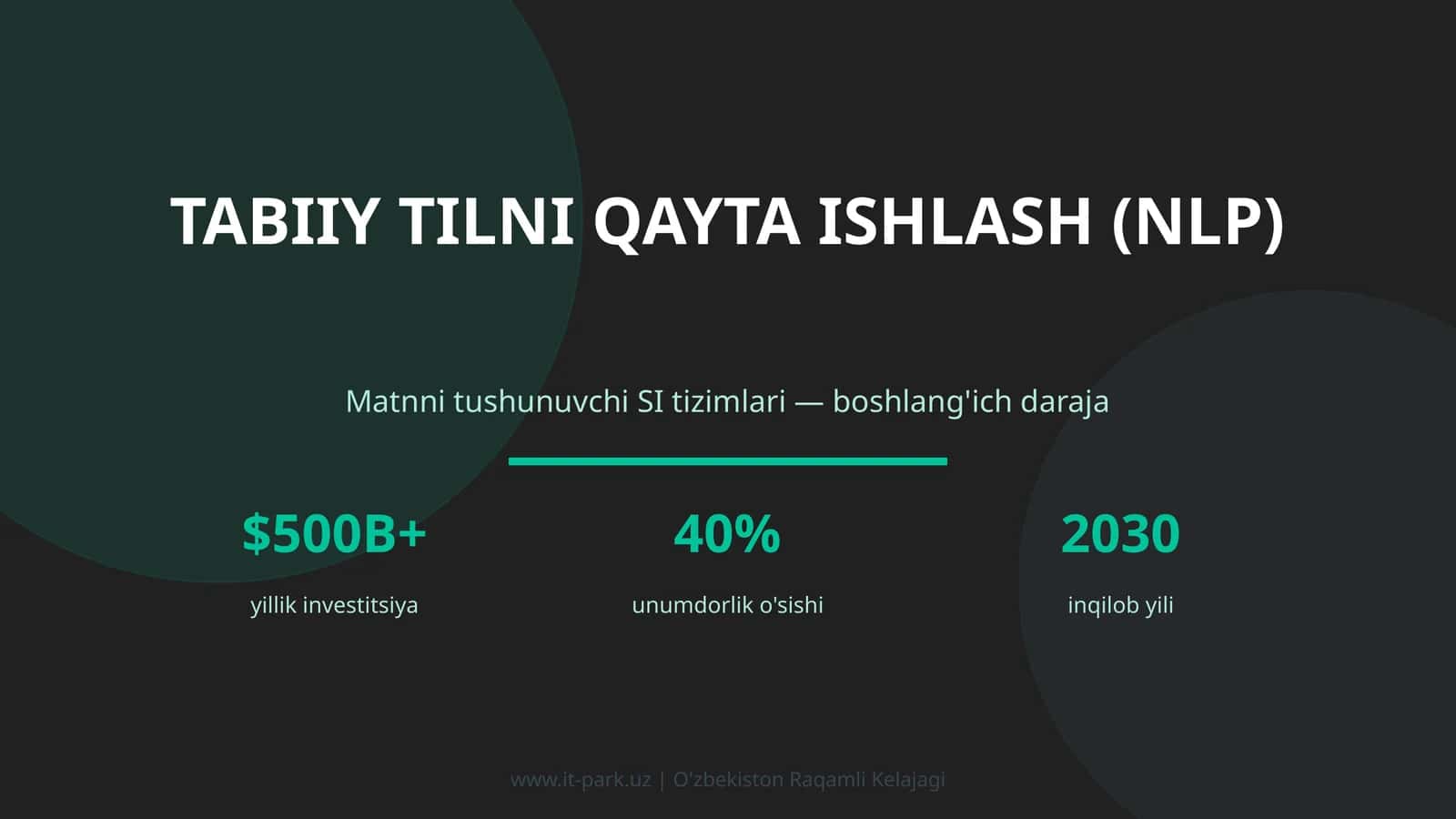 Tabiiy tilni qayta ishlash (NLP) 1
