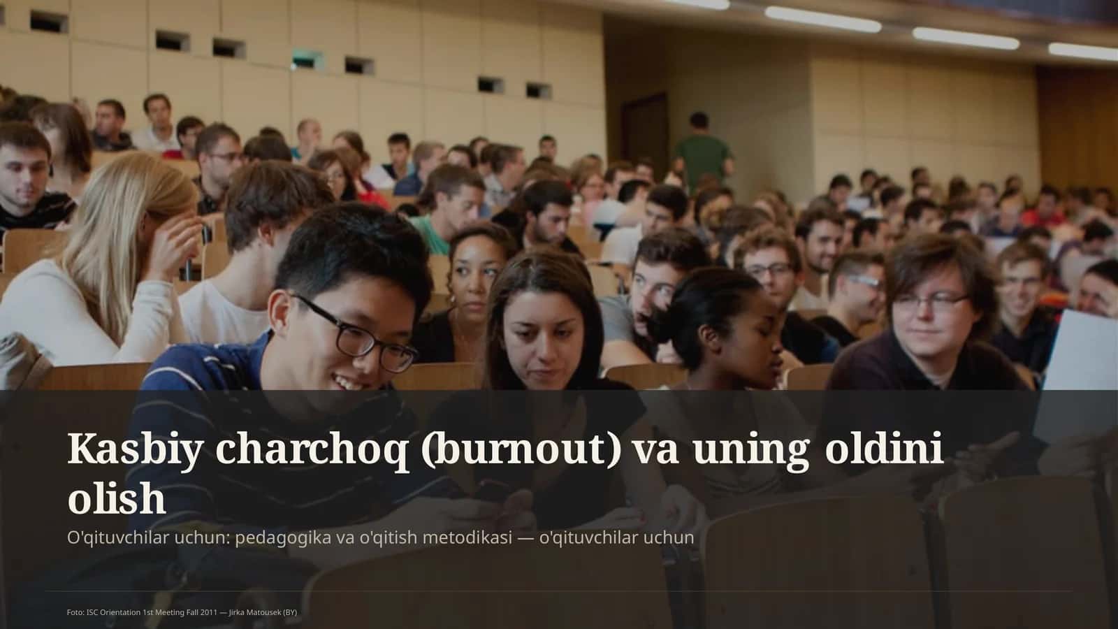 Kasbiy charchoq va uning oldini olish 1