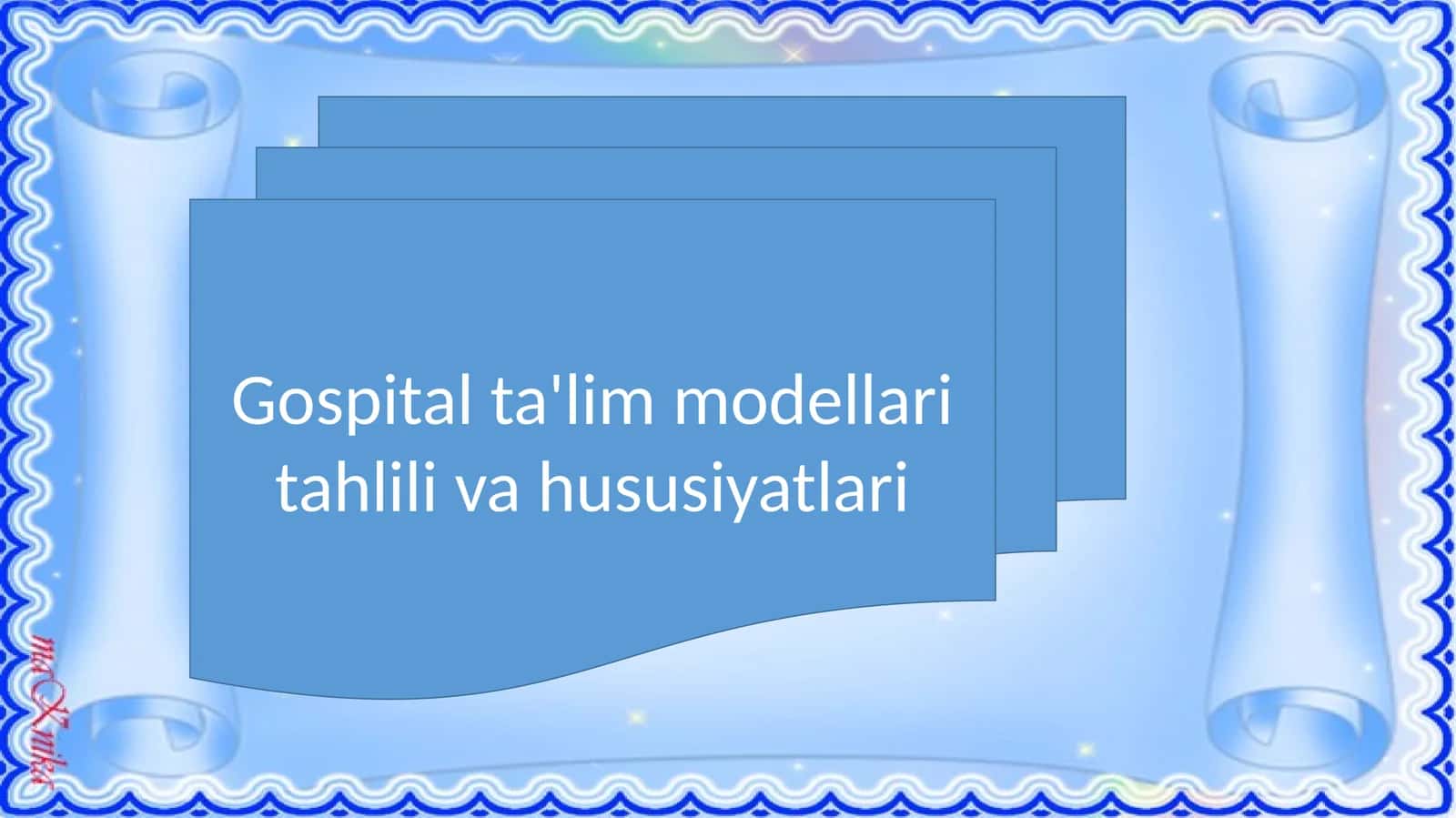 Gospital ta'lim modellari tahlili va hususiyatlari 1