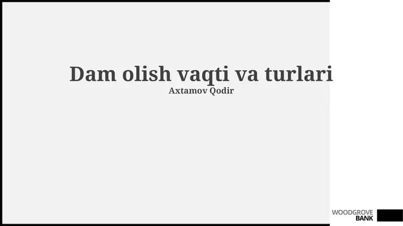 Bo'sh vaqtning ta'rifi va ahamiyati 1