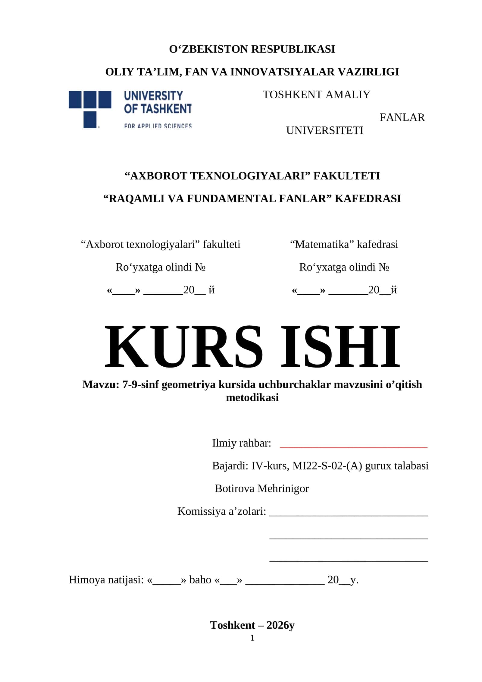 7-9-sinf geometriya kursida uchburchaklar mavzusini o’qitish metodikasi 1