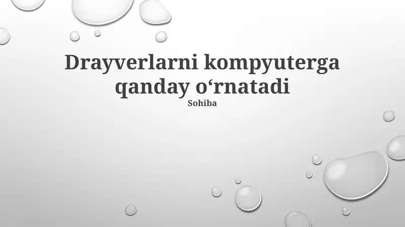 Drayverlarni kompyuterga qanday oʻrnatadi 1