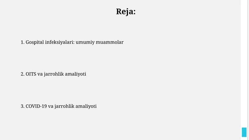 Jarrohlik xodimlarini COVID-19 dan himoya qilish protokollari 1