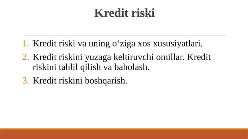 Kredit riski 1