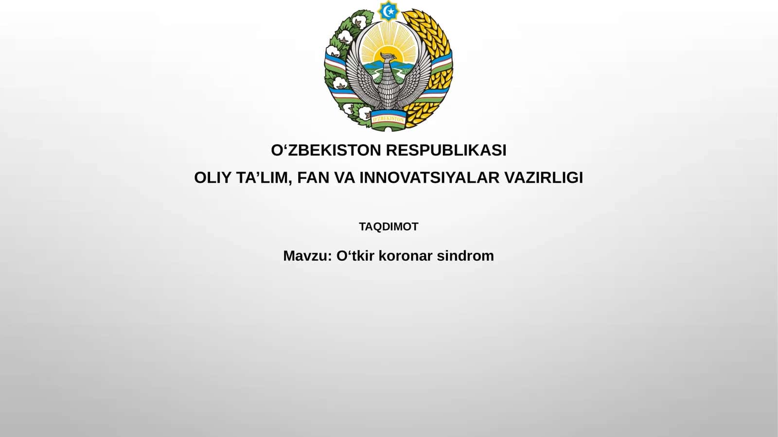 Oʻtkir koronar sindrom 1
