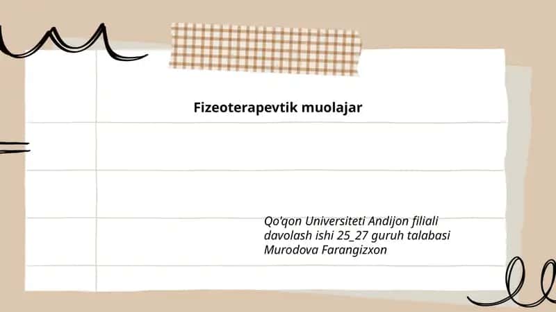 Fizeoterapevtik muolajar 1