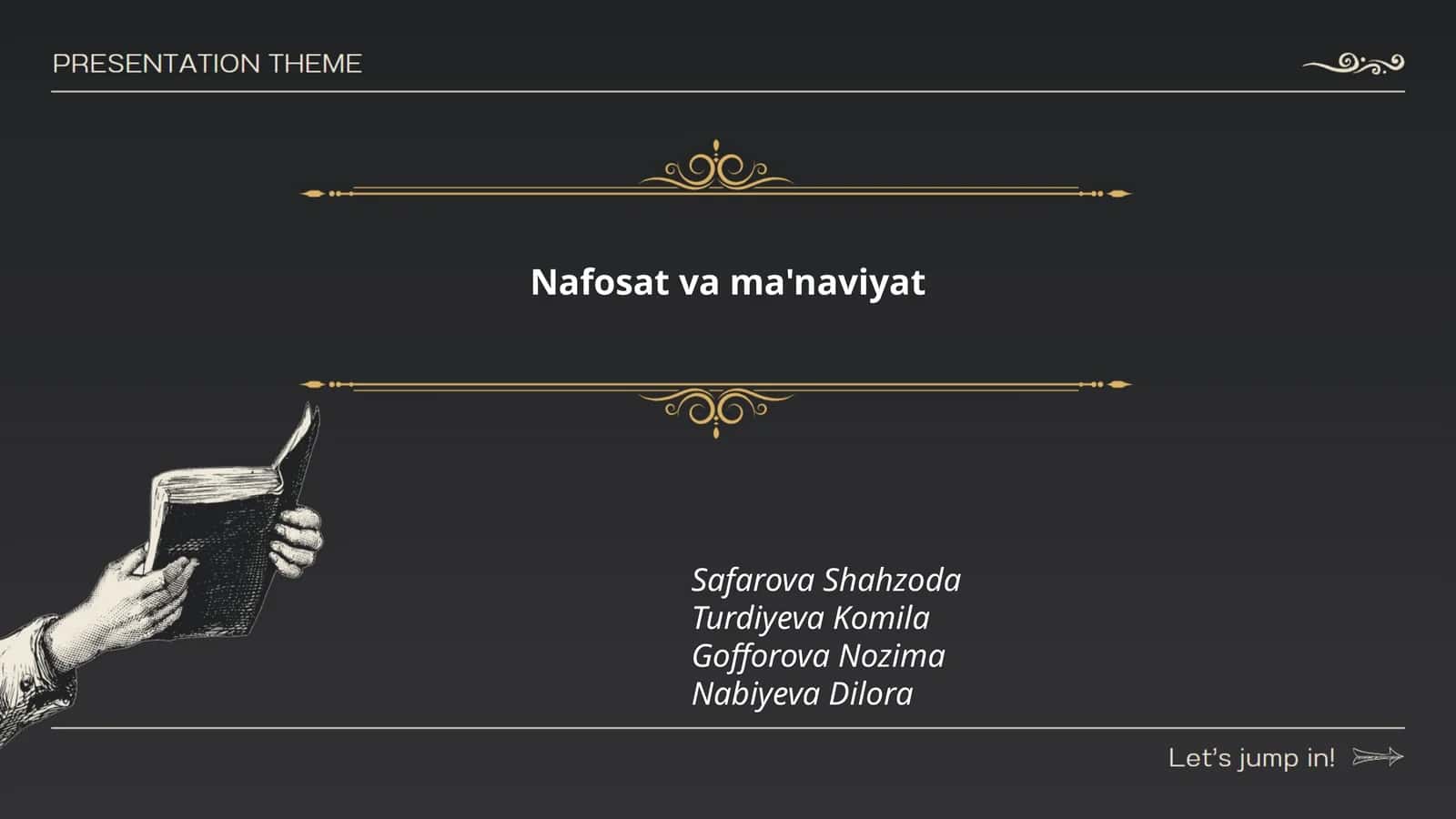 Nafosat va ma'naviyat 1