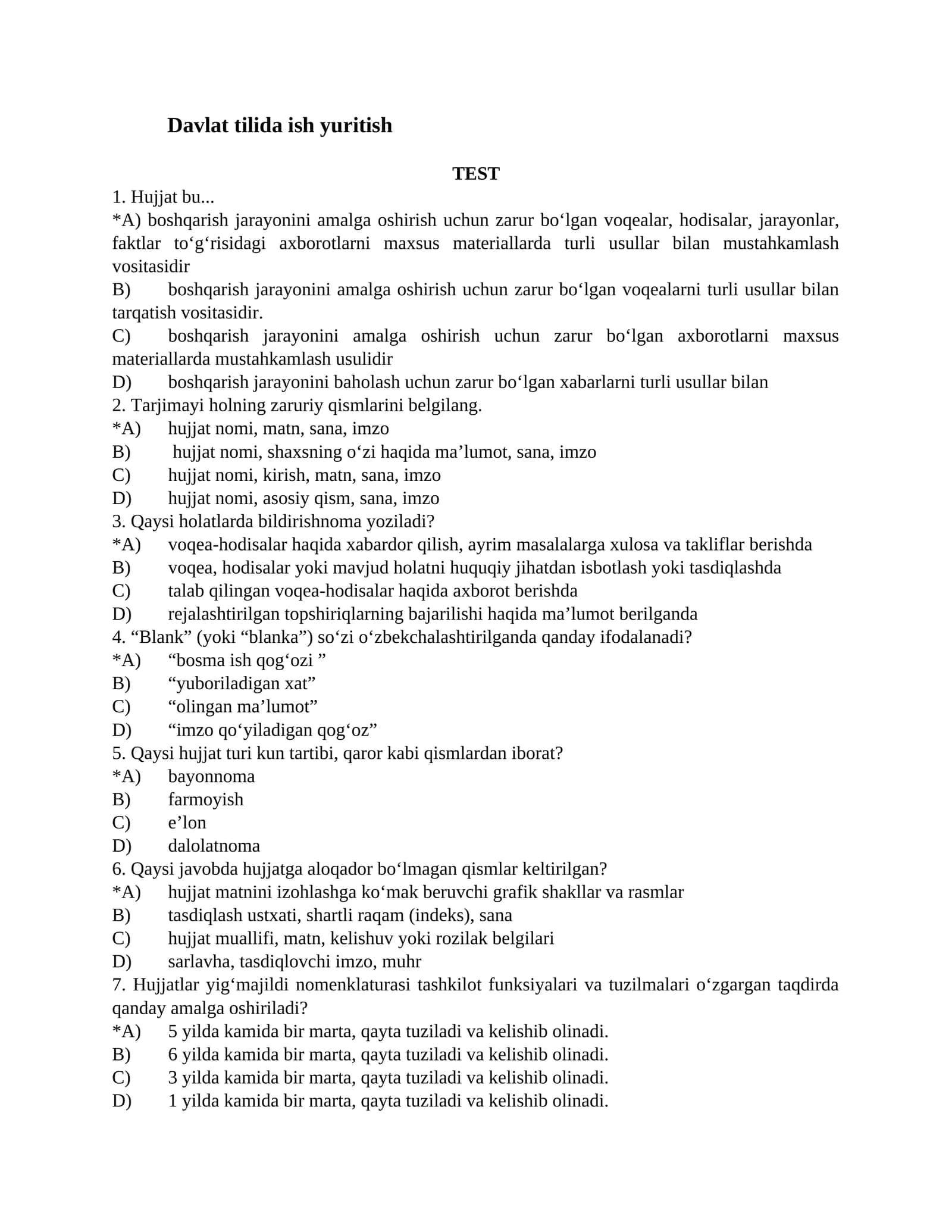 Davlat tilida ish yuritish 1