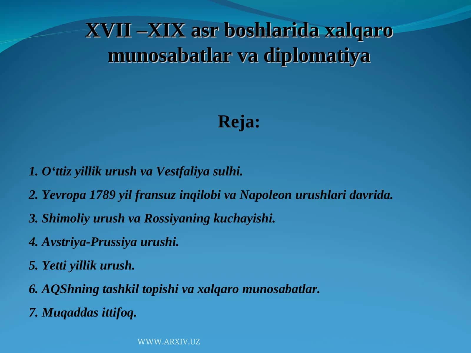 O‘ttiz yillik urush va Vestfaliya sulhi 1