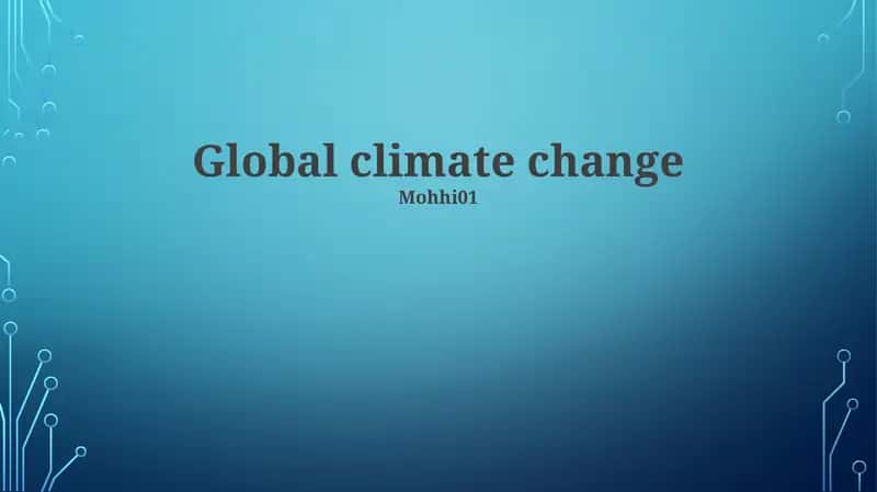 Global climate change 1