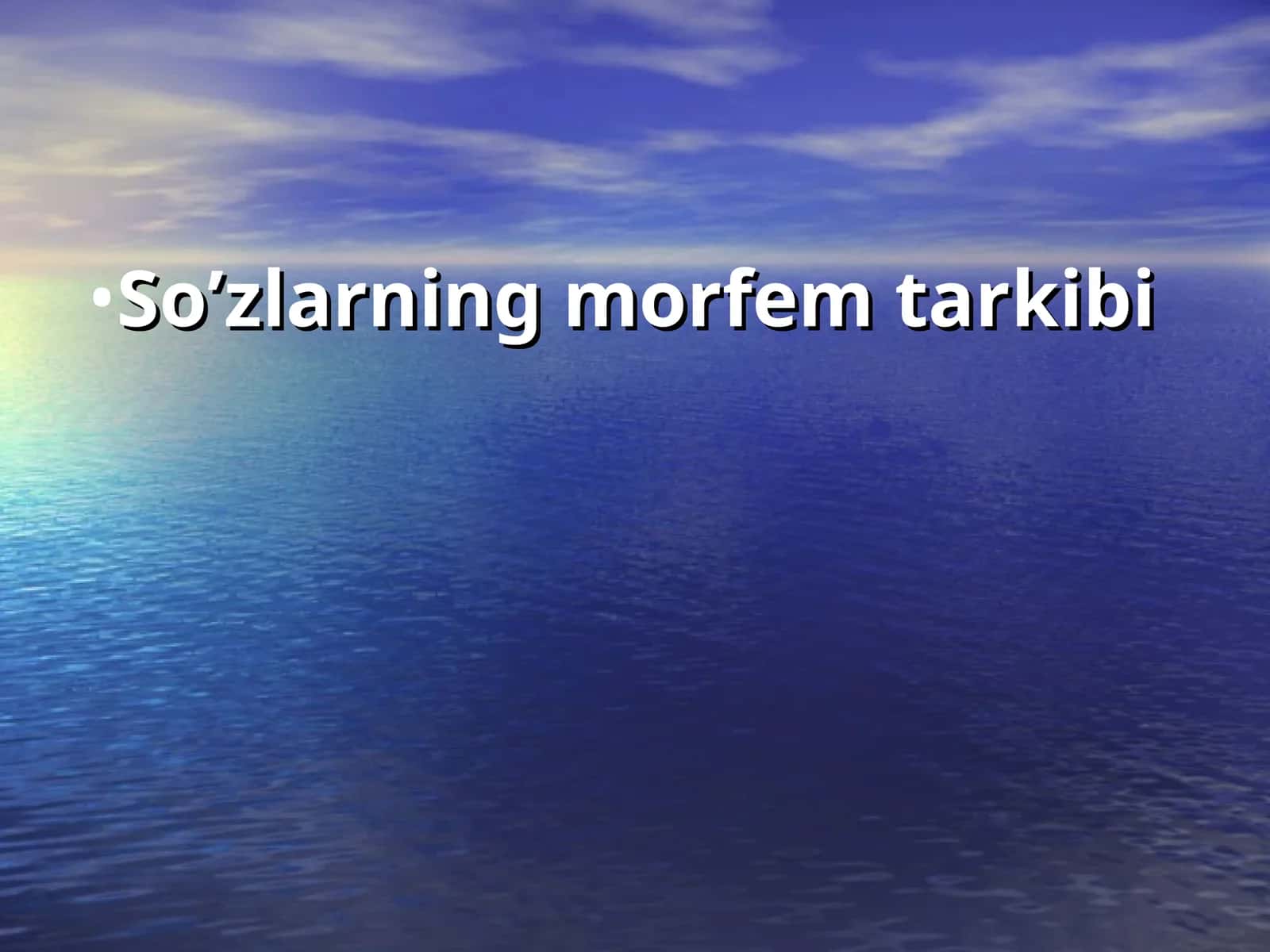 So’zlarning morfem tarkibi 1
