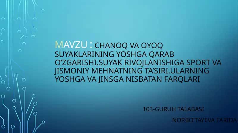 Chanoq suyagi 1