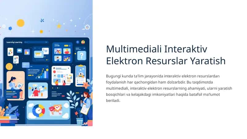 Multimediali Interaktiv Elektron Resurslar Yaratish 1