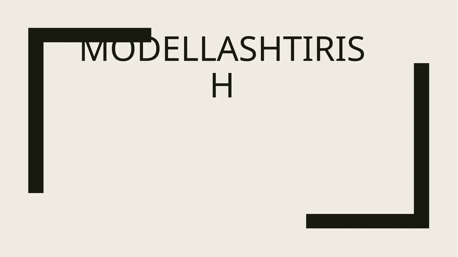Modellashtirish 1