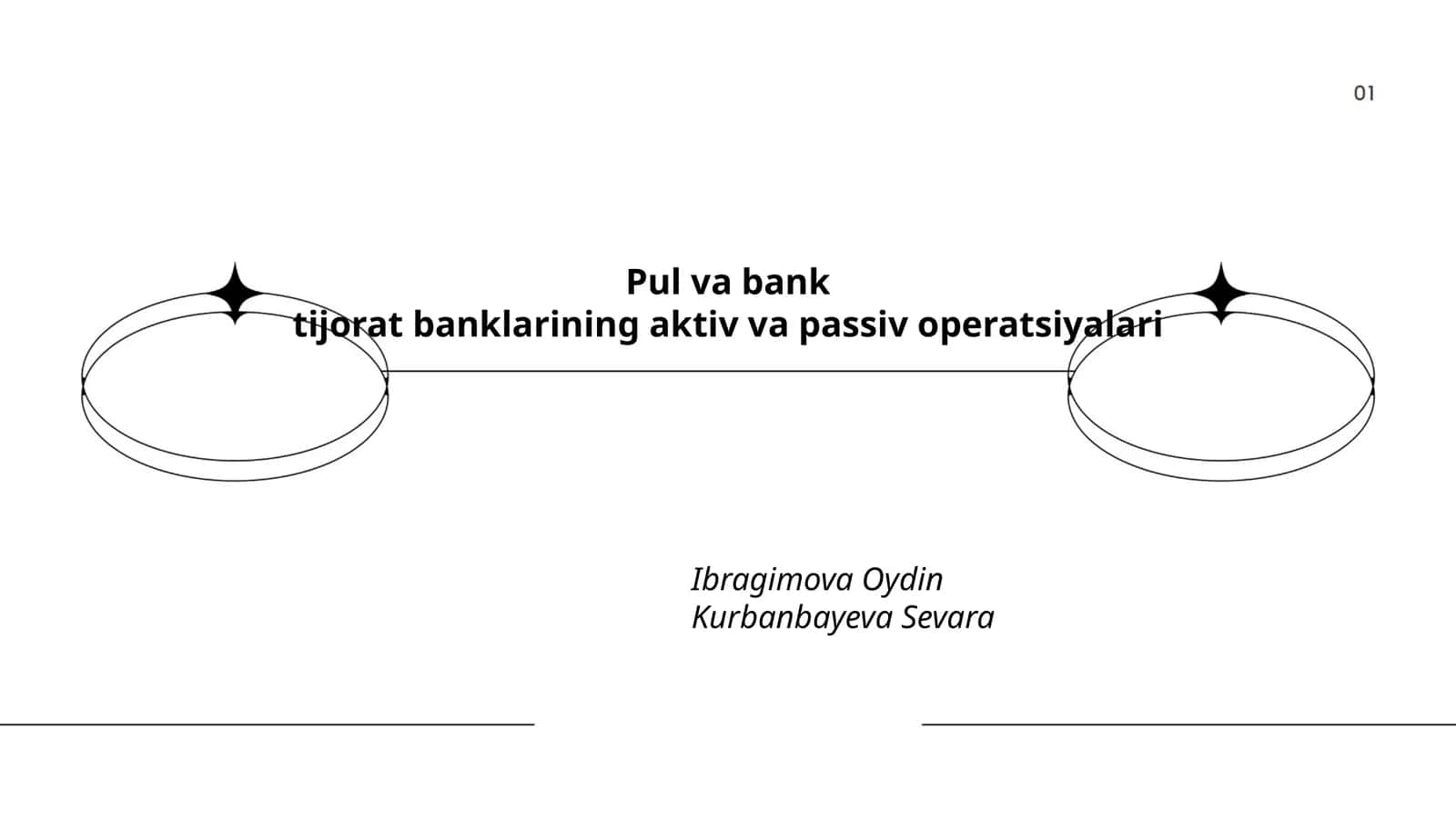 Pul va bank. Tijorat banklarining aktiv va passiv operatsiyalari 1