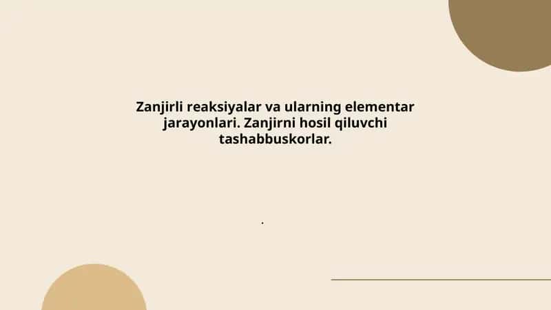 Zanjirli reaksiya 1