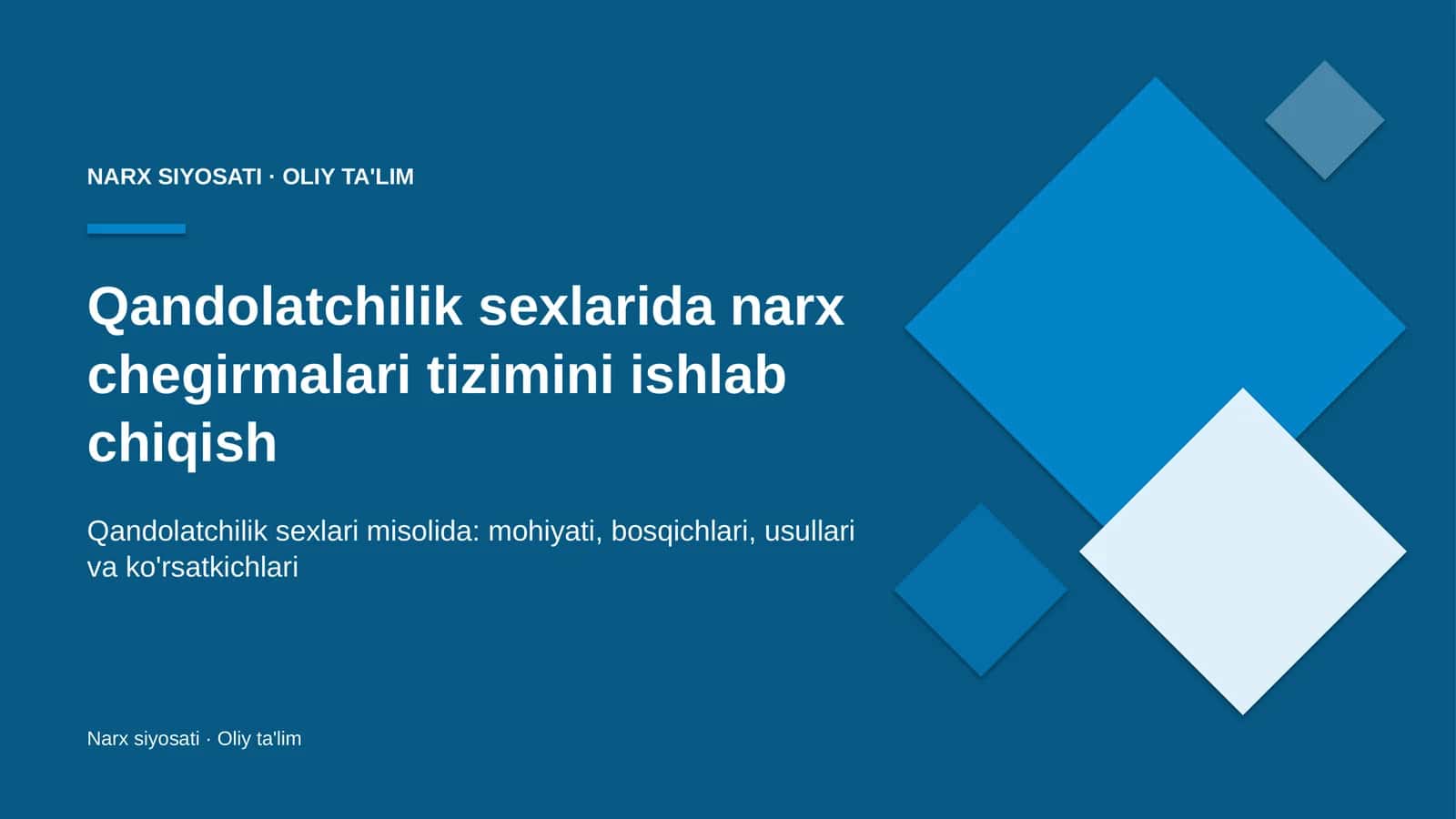 qandolatchilik sexlarida narx chegirmalari tizimini ishlab chiqish 1713 1