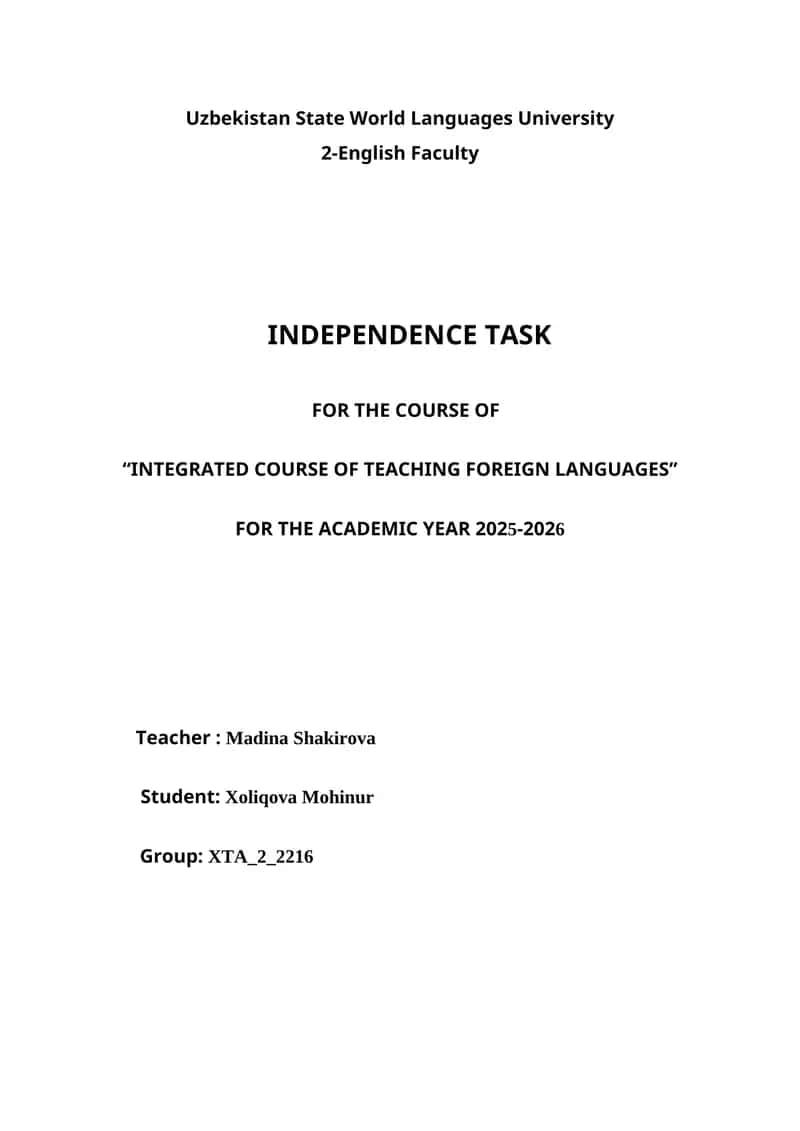 Principles of Language Assessment and Test Design 1