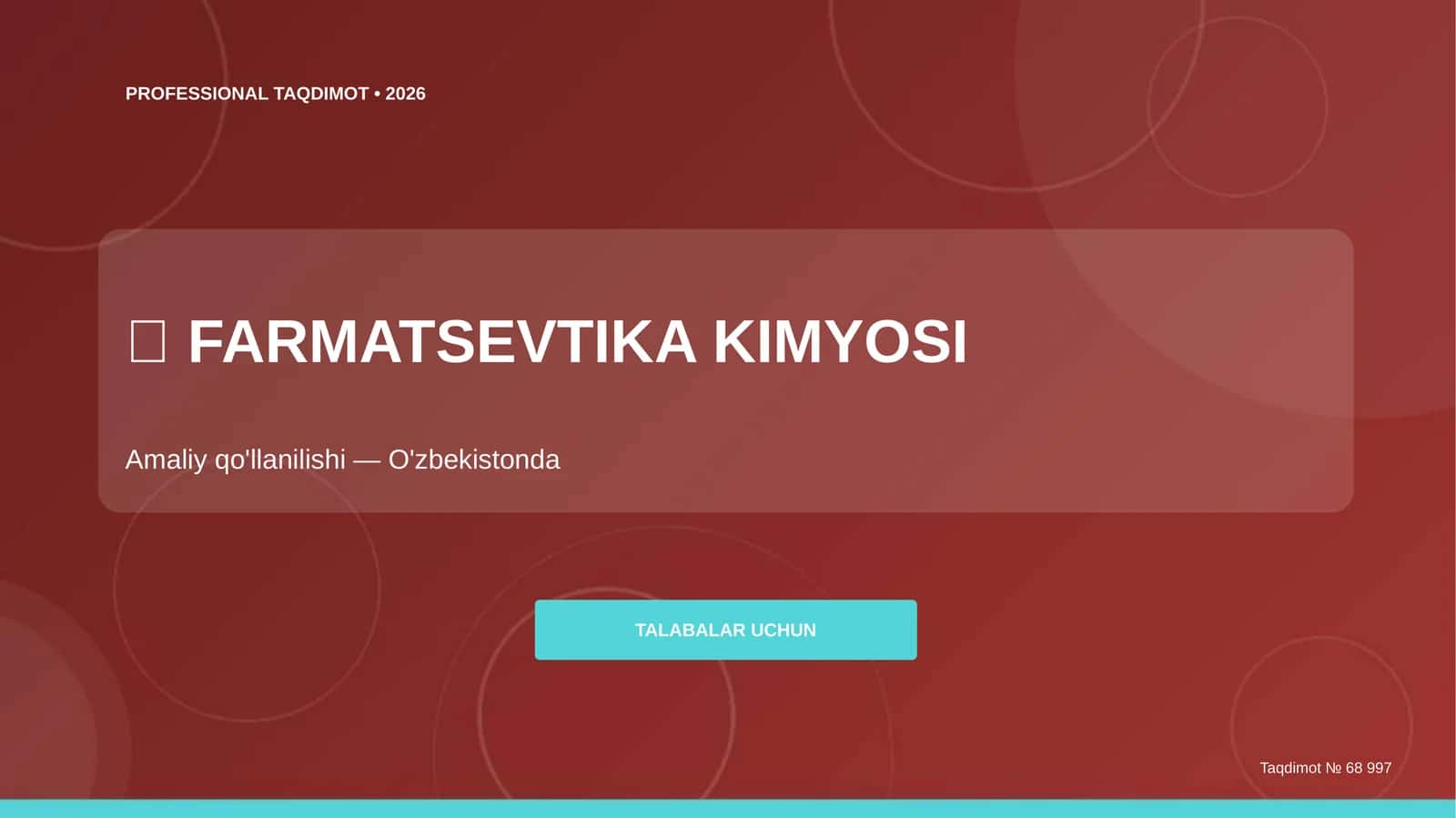 Farmatsevtika Kimyosi 1