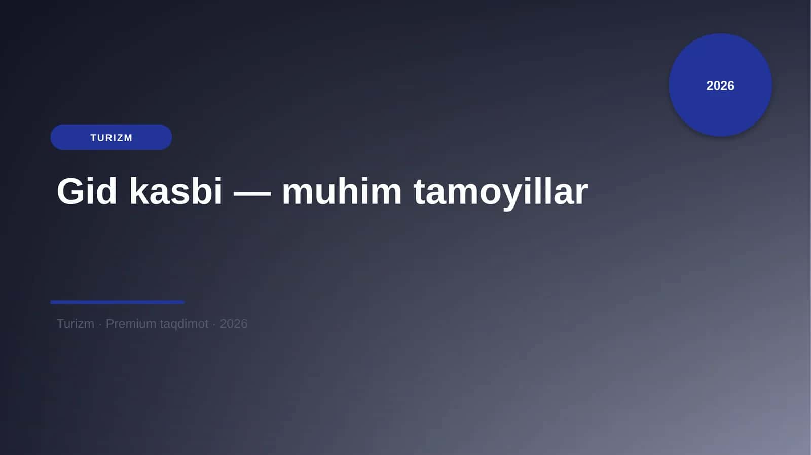 Gid kasbi — muhim tamoyillar 1