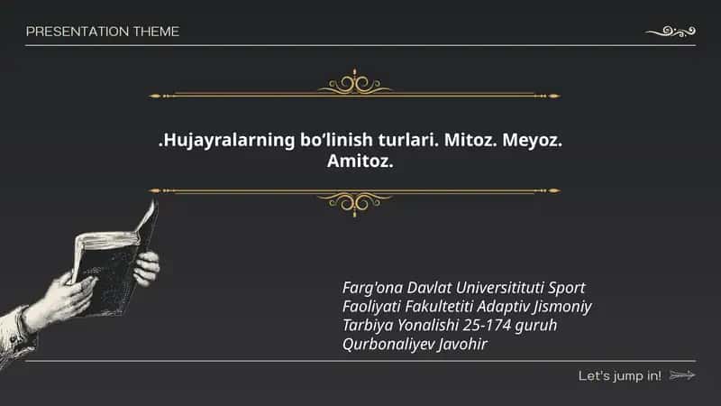 Hujayralarning bo‘linish turlari 1