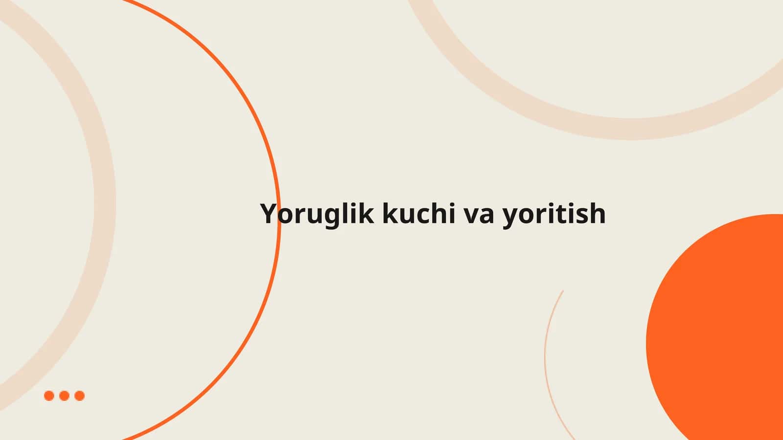 Yoruglik kuchi va yoritish 1