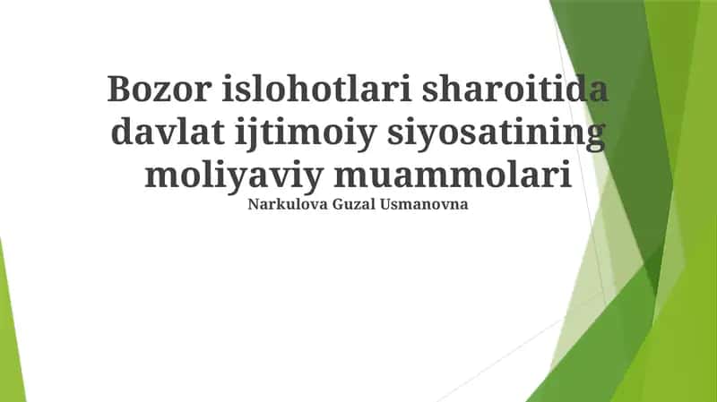 Moliyaviy muammolari 1
