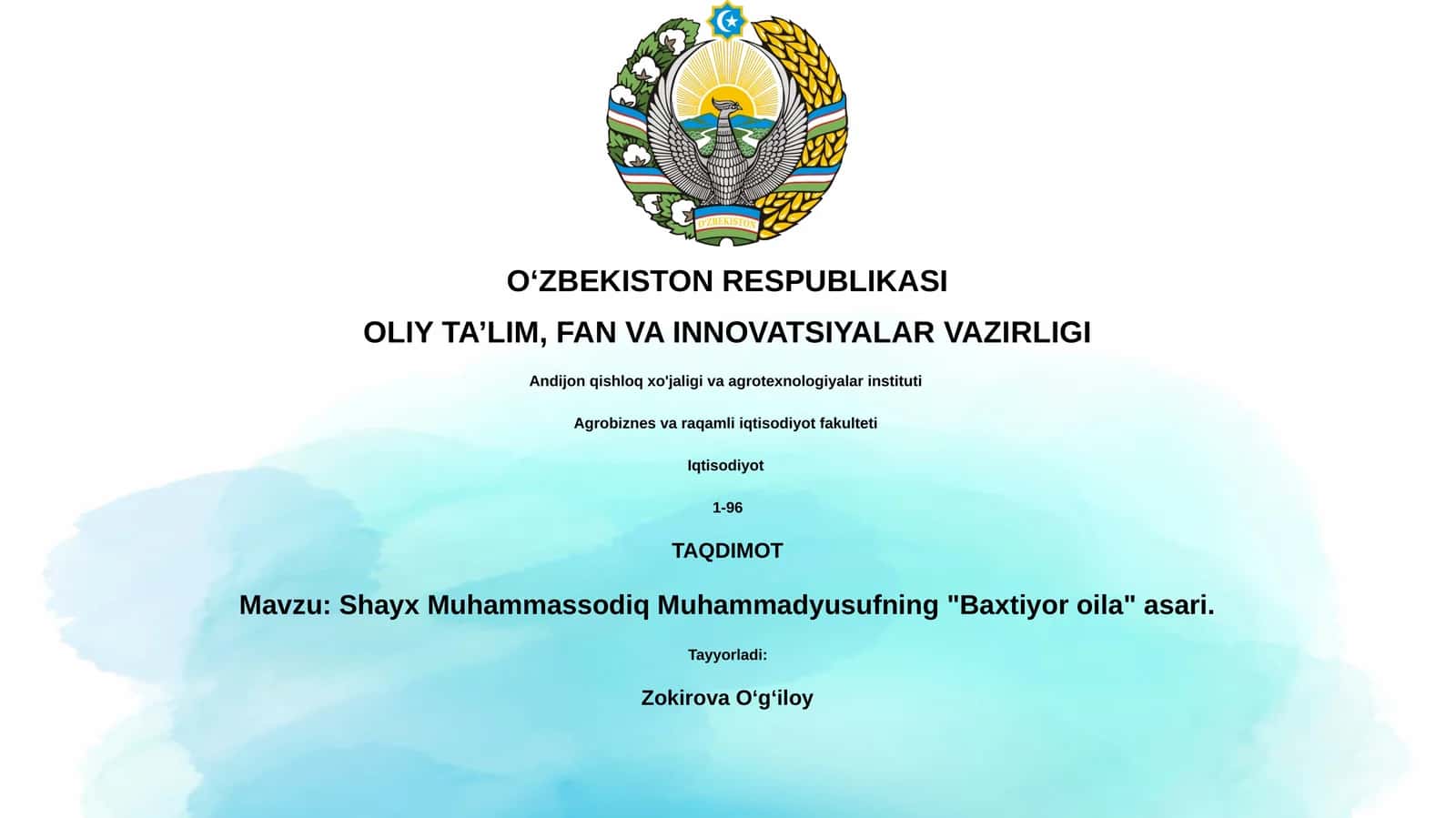 Baxtiyor oila 1