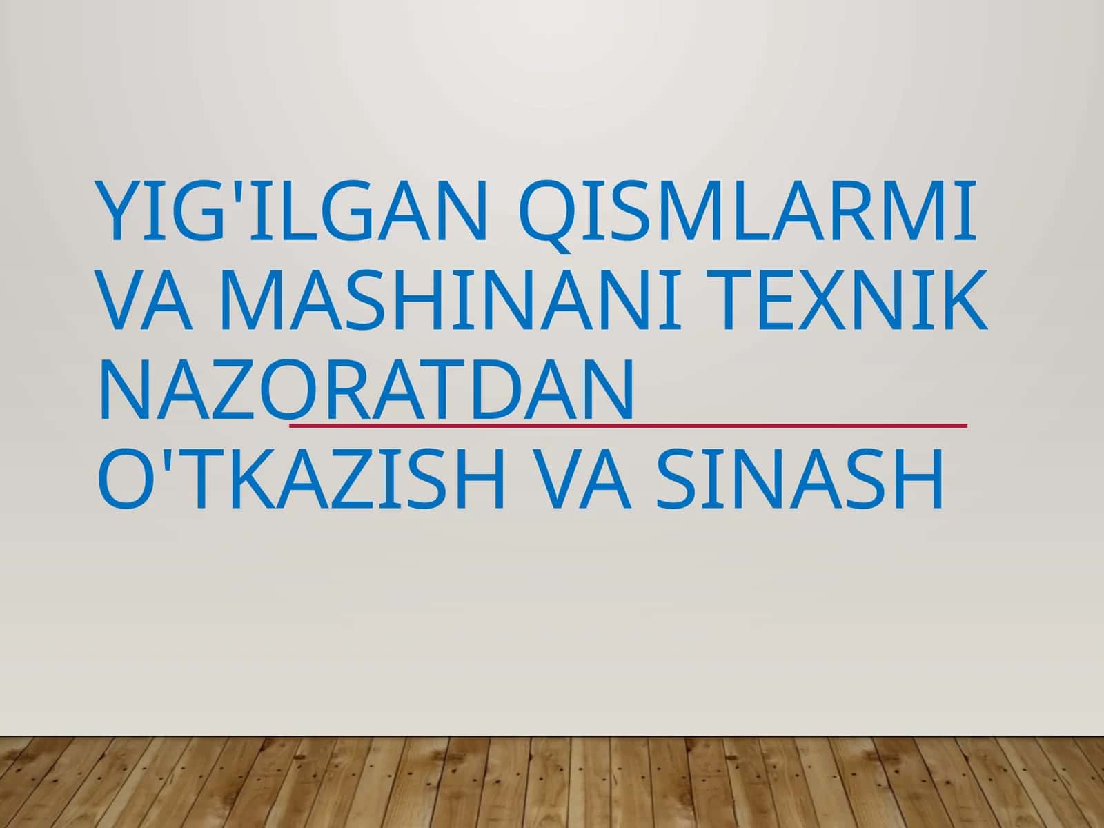 Mashinalarni ishlab chiqish jarayoni 1