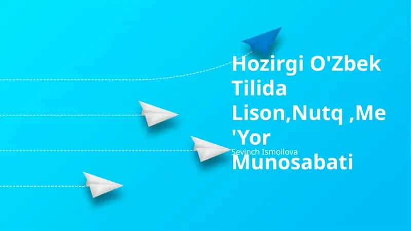 Hozirgi O'Zbek Tilida Lison 1