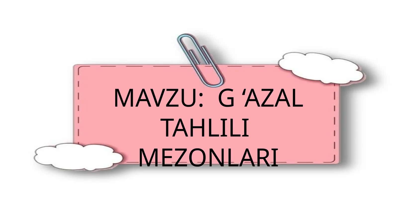 G'Azal tahlili mezonlari she'riy san'atlar 1