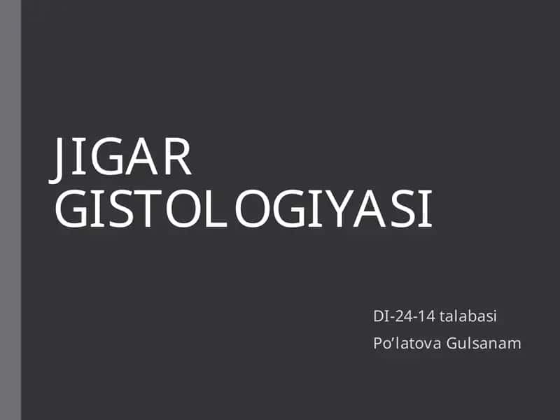 prezintatsiya jigar gistologiyasi 1