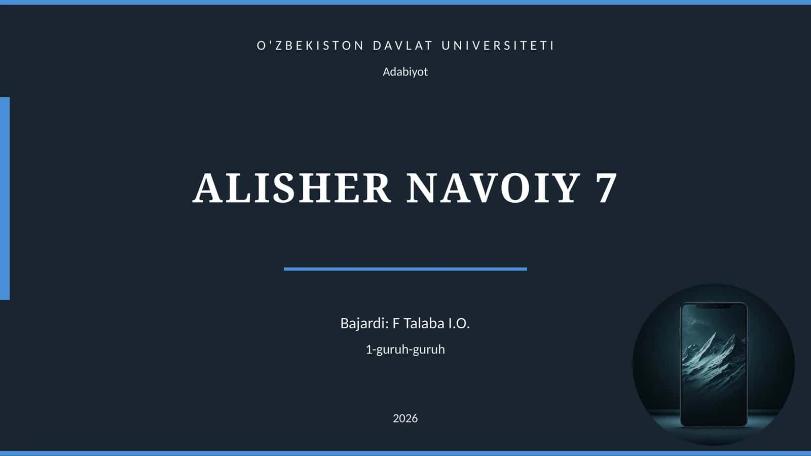 Alisher Navoiyning "Yetti" mavzusi 1