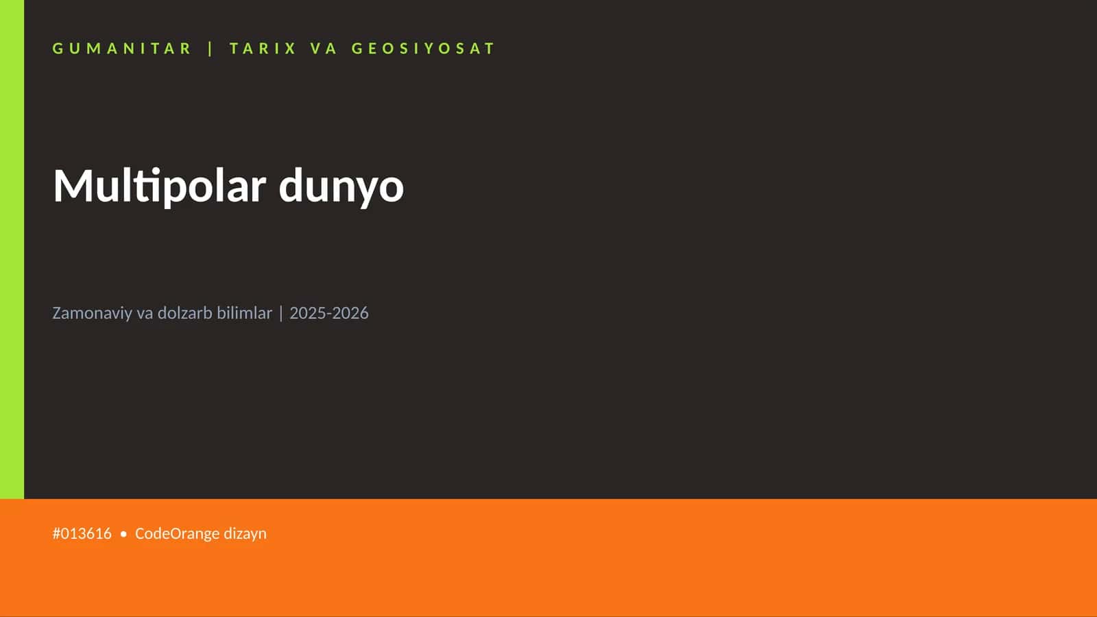 Multipolar dunyo 1