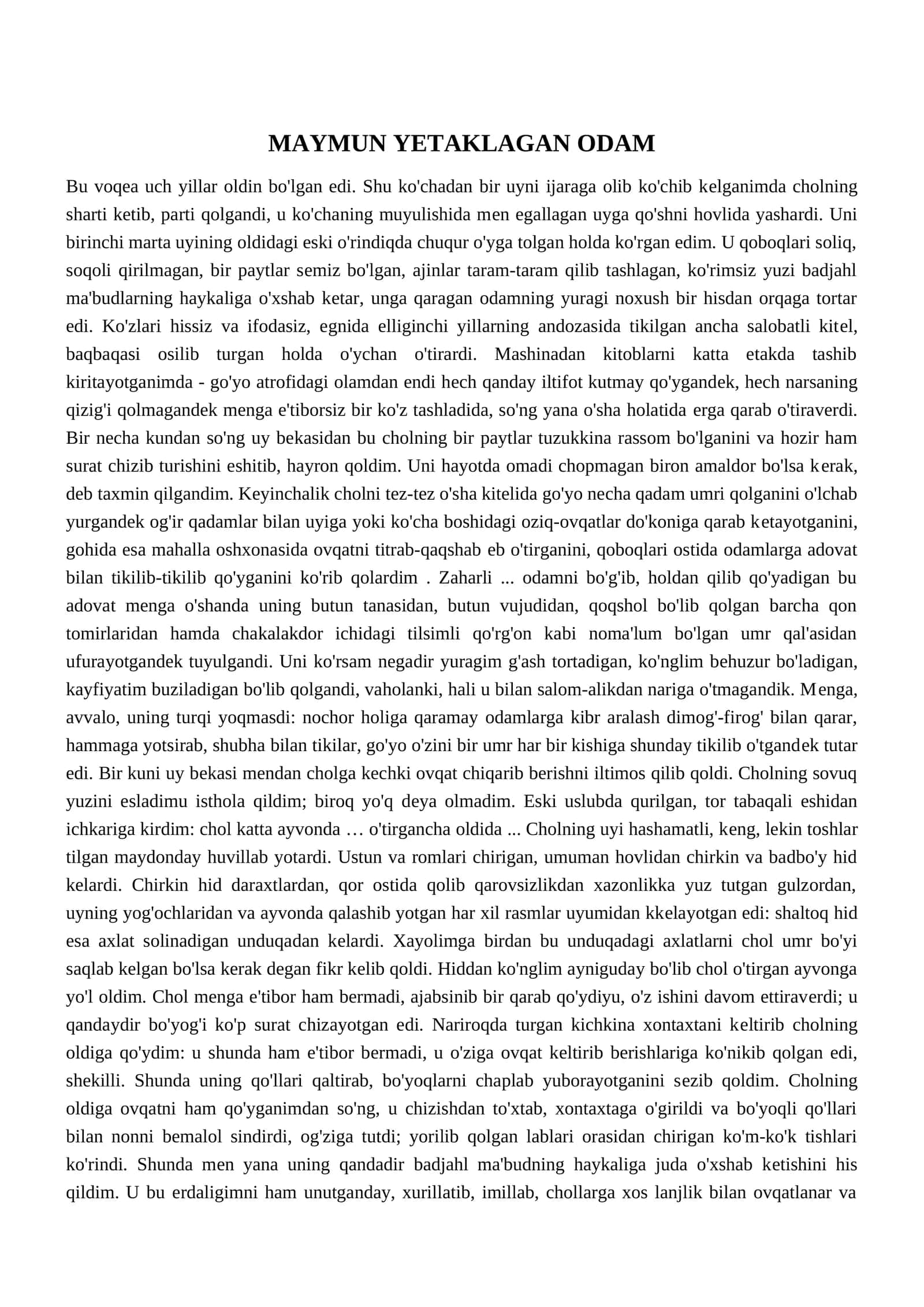 Maymun yetaklagan odam 1