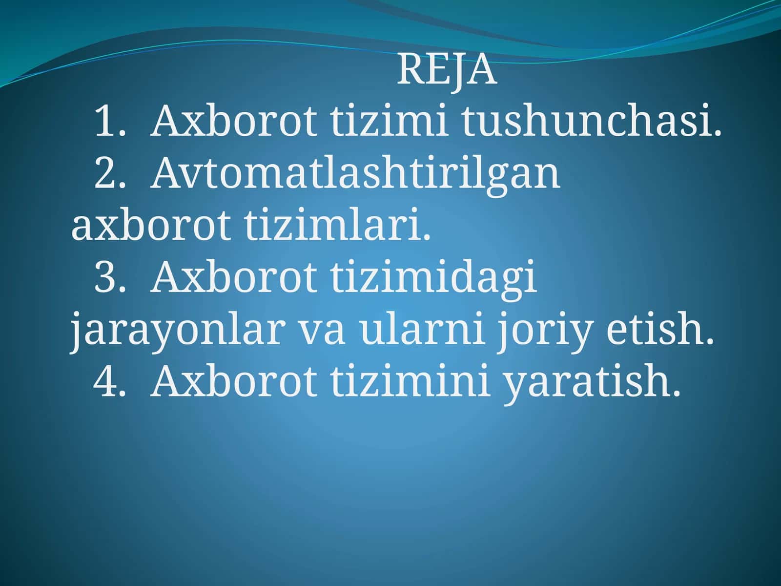 Axborot tizimlari 1