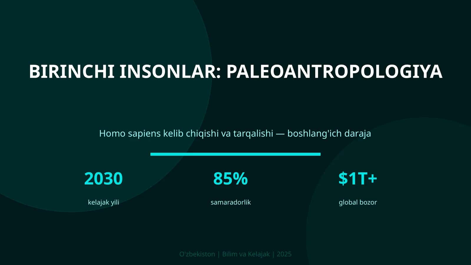 BIRINCHI INSONLAR: PALEOANTROPOLOGIYA 1