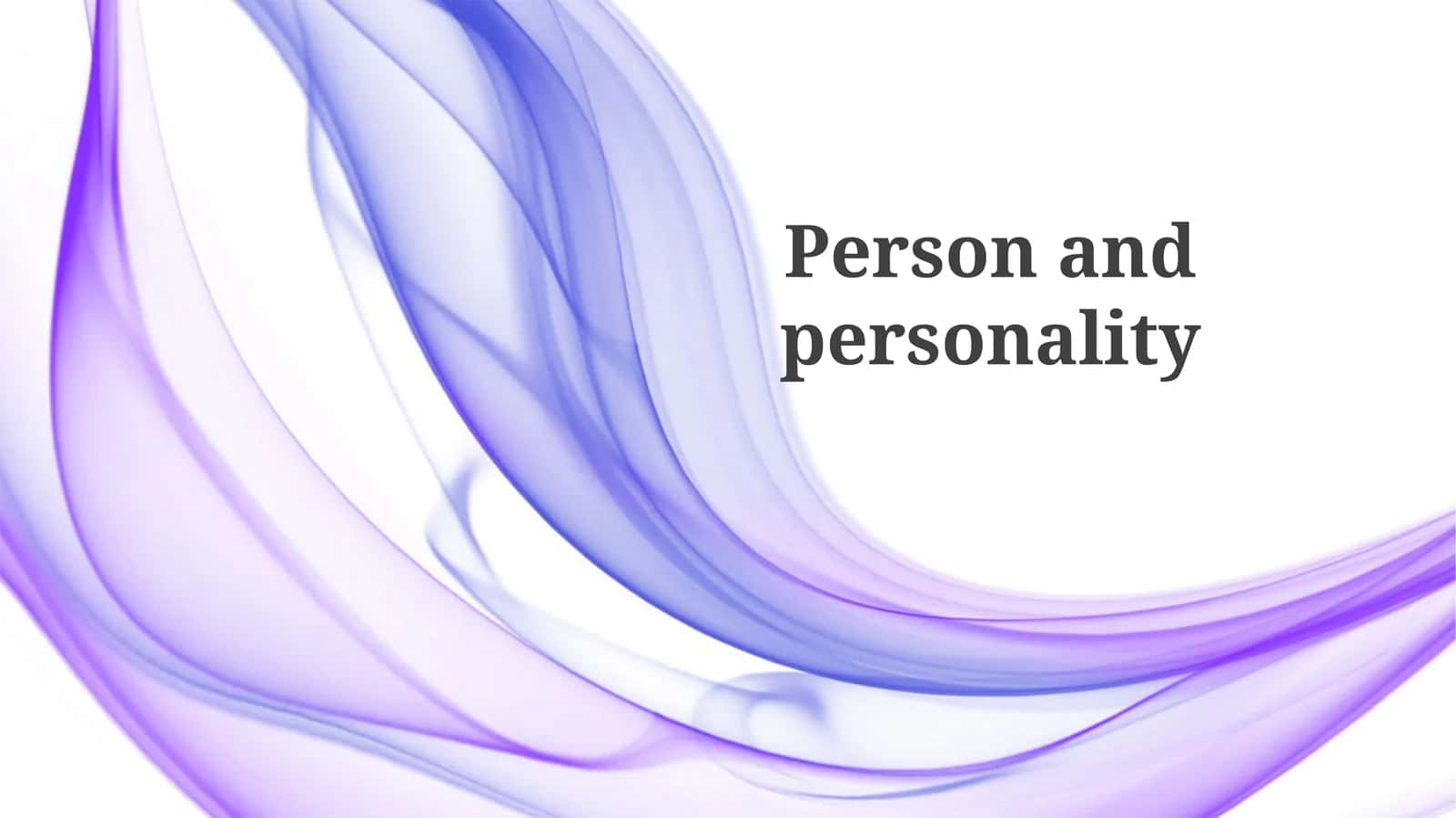 Person andpersonality 1