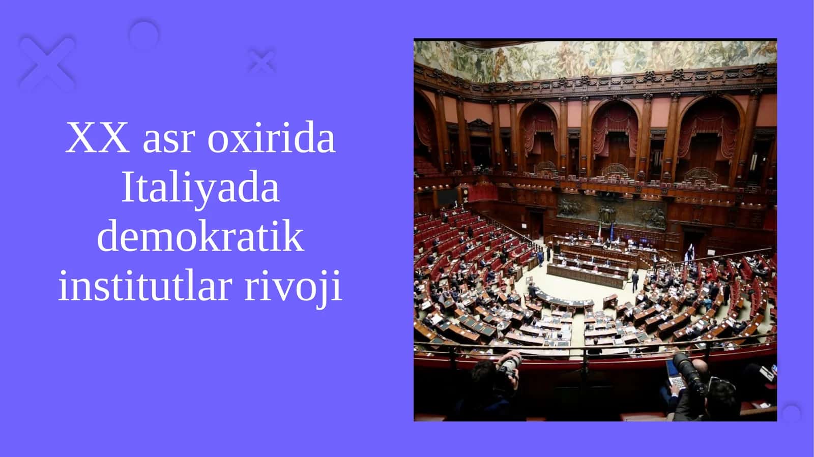 XX asr oxirida Italiyada demokratik institutlar rivoji 1