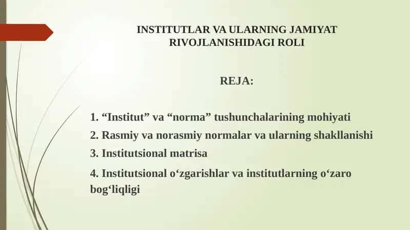 Institutsionalizm 1