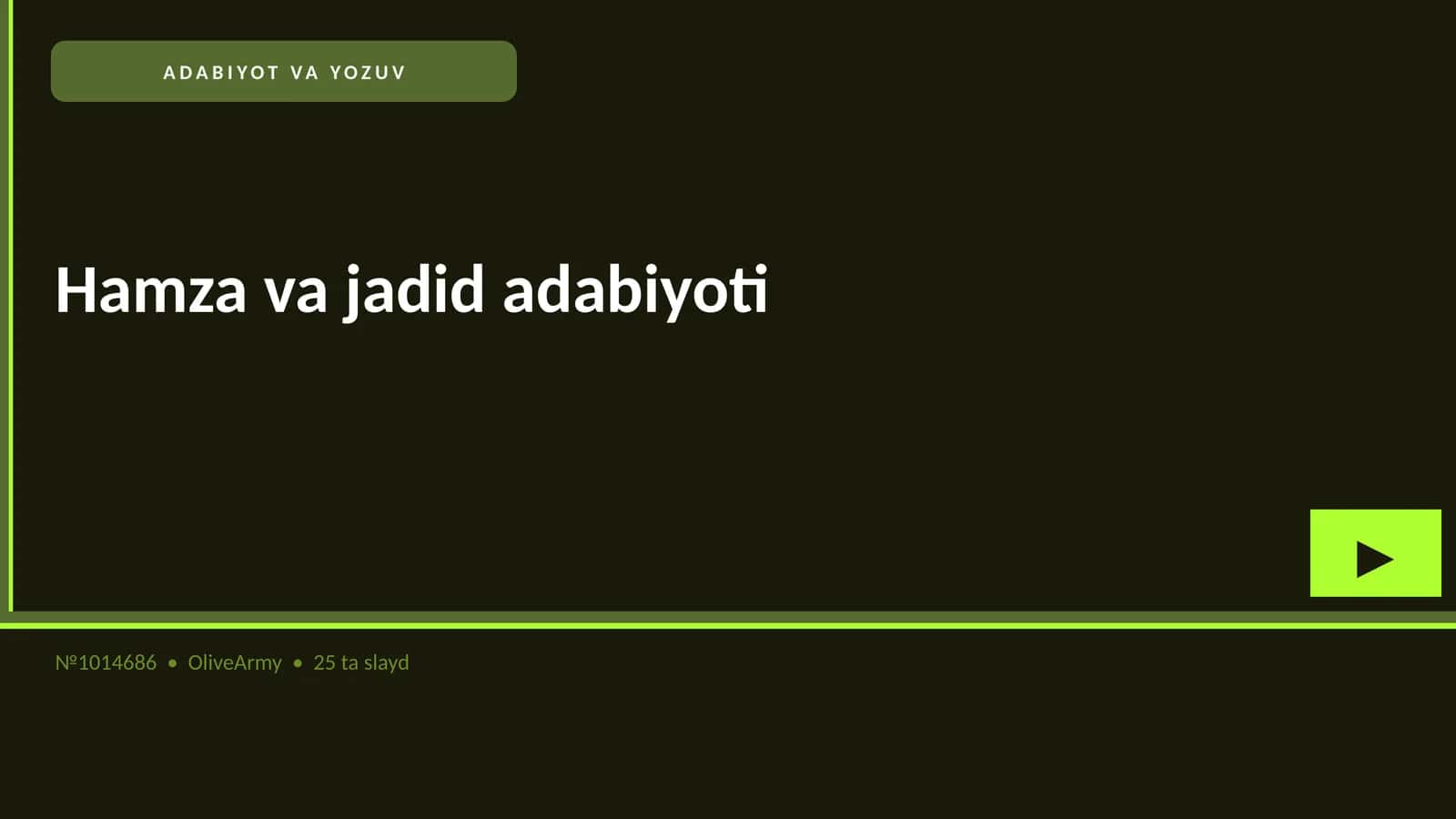 Hamza va jadid adabiyoti 1