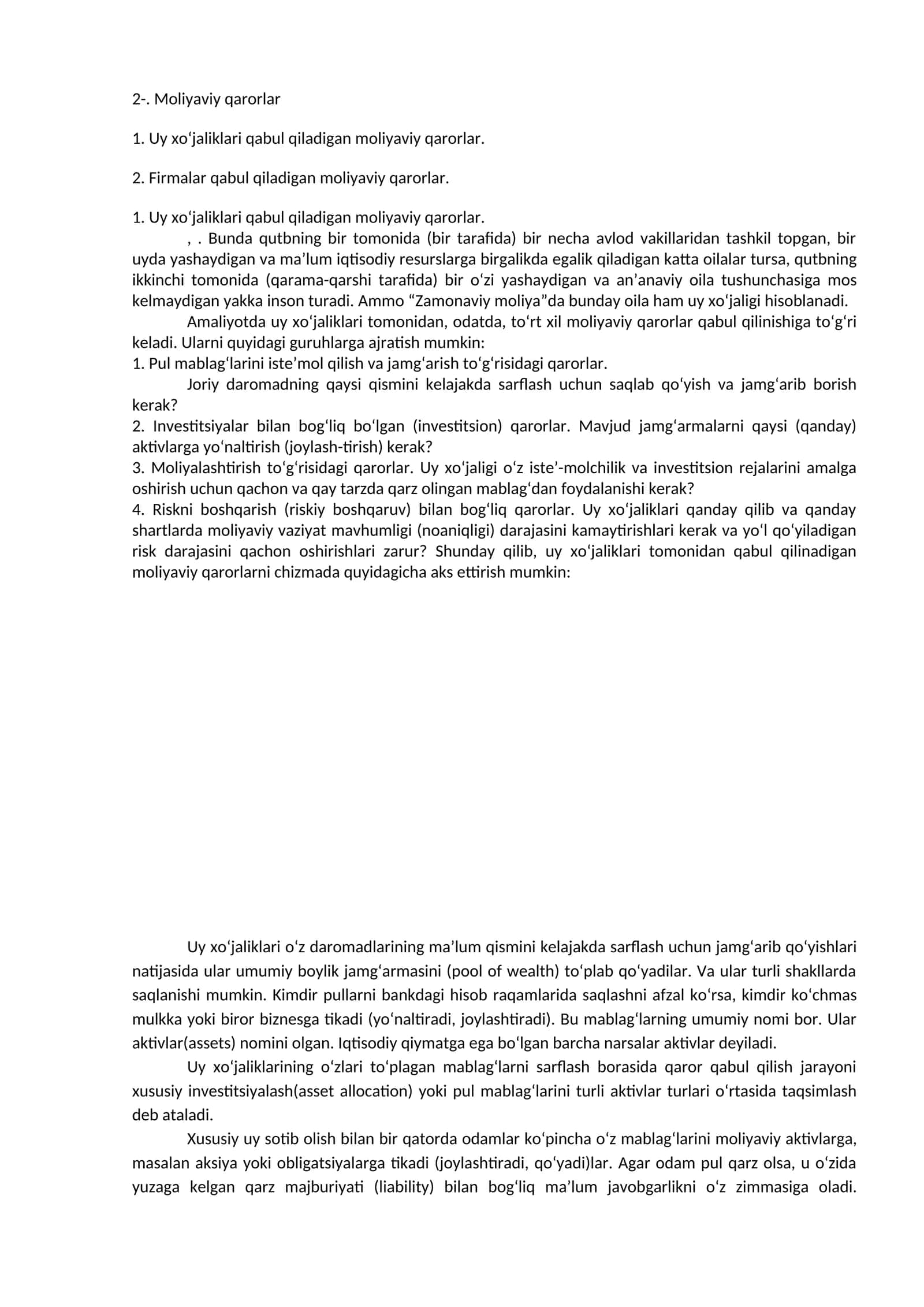 Moliyaviy qarorlar 1