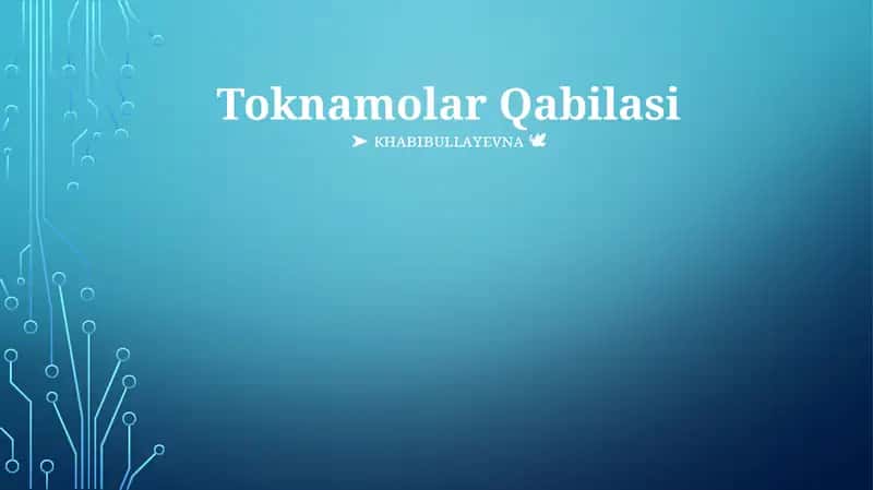 Toknamolar Qabilasi 1