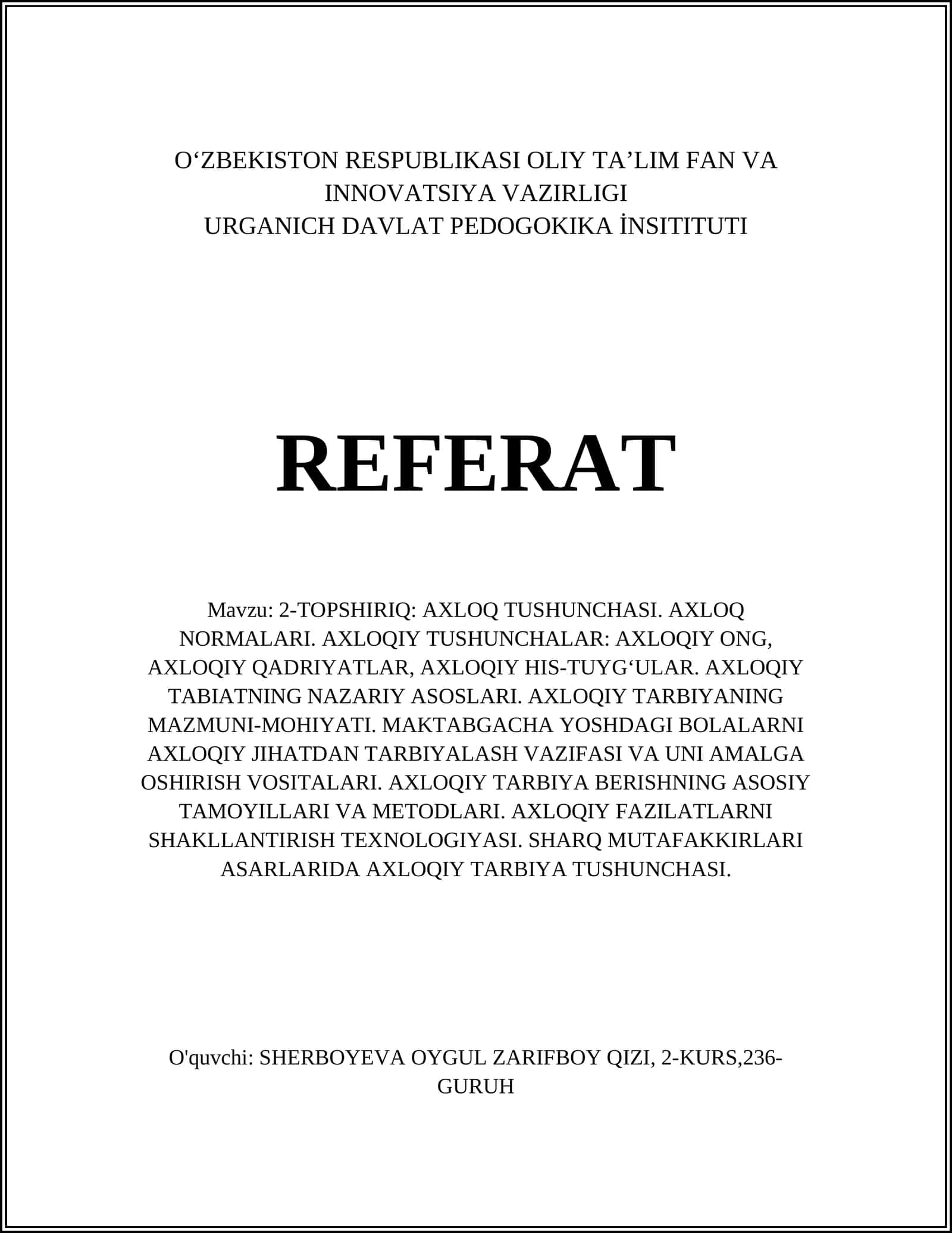 AXLOQ TUSHUNCHASI 1