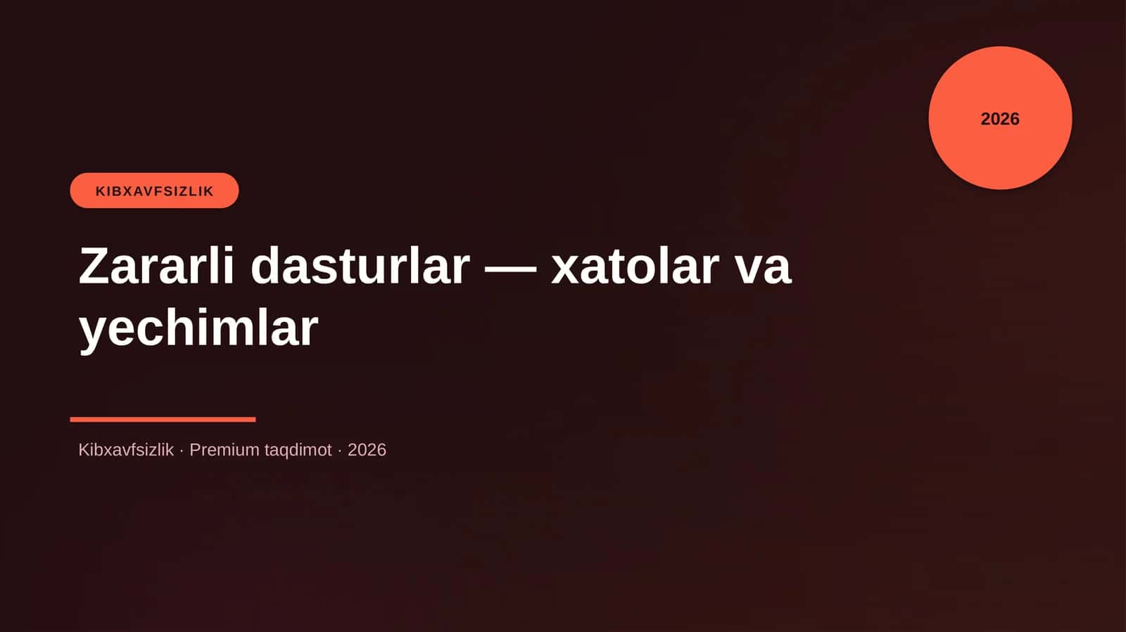 Zararli dasturlar — xatolar va yechimlar 1