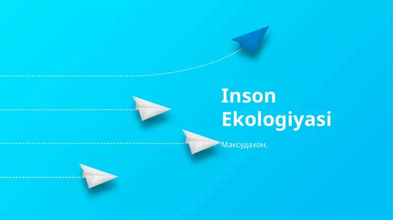 Inson Ekologiyasi 1