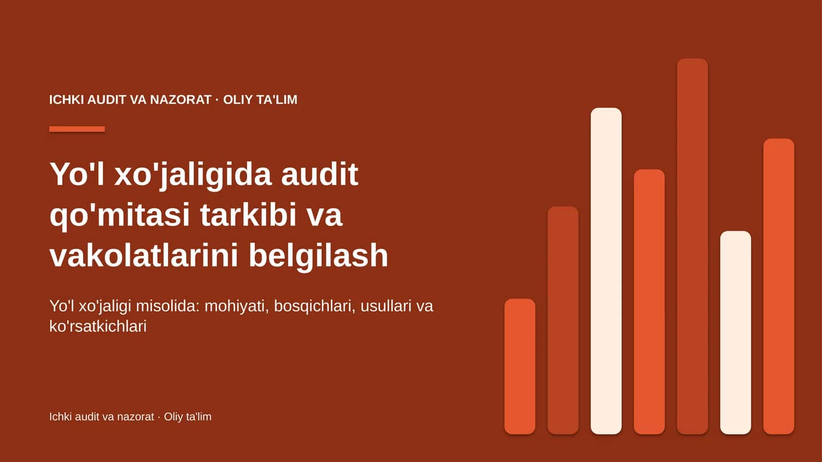 yo'l xo'jaligida audit qo'mitasi tarkibi va vakolatlarini belgilash 2910 1