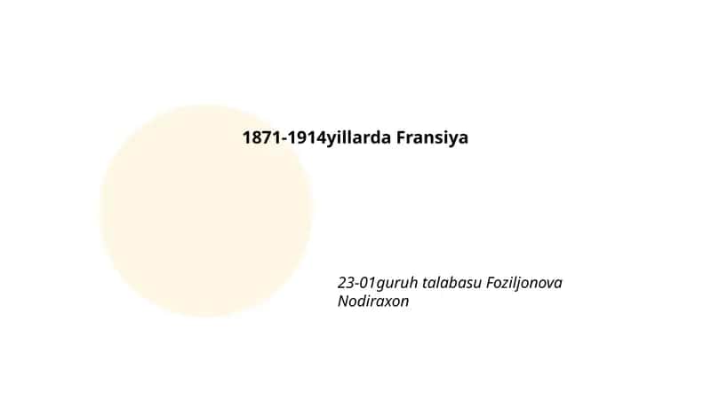1871-1914yillarda Fransiya 1